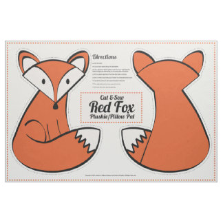 Cut & Sew Red Fox Plushie - Pillow Pal Stoff