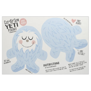 Cut & Sew Yeti Fabric - Fun DIY Plush Stoff