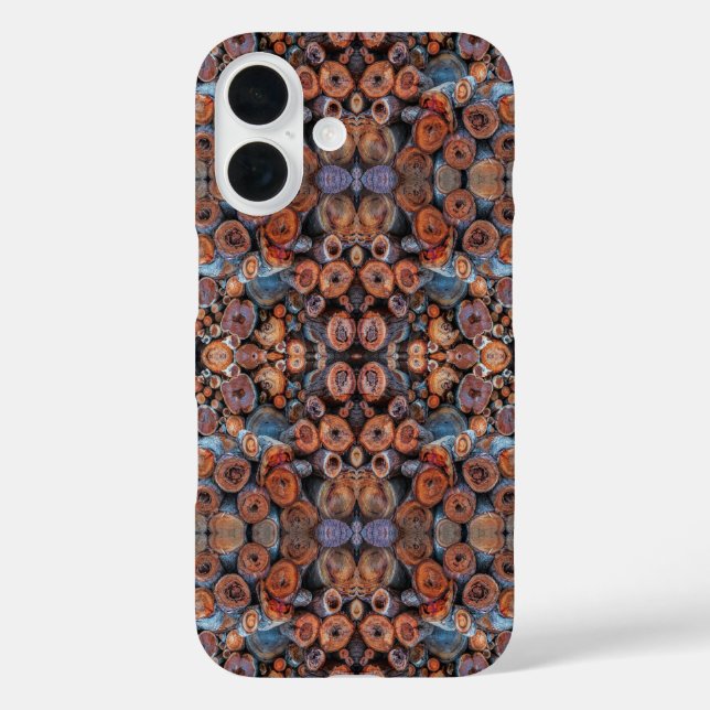 Cut Tree Logs Stacked Together Pattern Photograph Case-Mate iPhone Hülle (Rückseite)