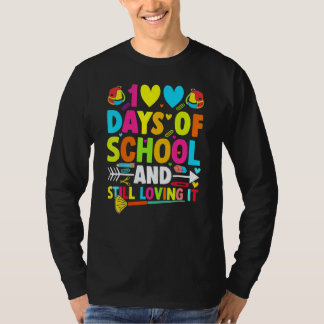 Cute 100 Days Of School And Still Loving It Hearts T-Shirt