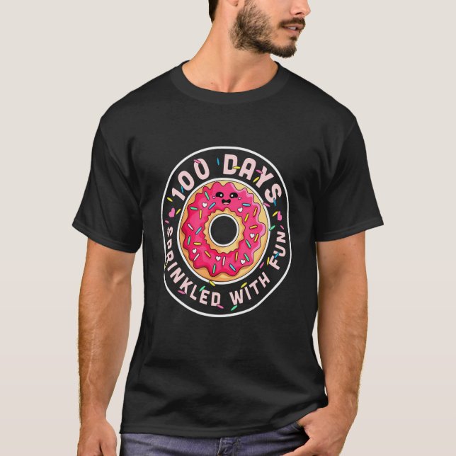 Cute 100 Days Sprinkled With Fun Donut 100th Day K T-Shirt (Vorderseite)