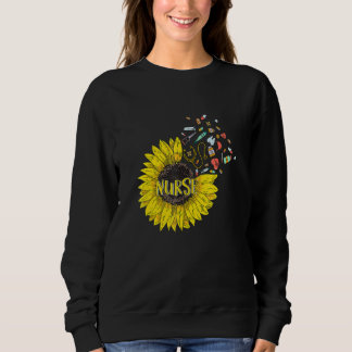 Cute 100th Day Of School Nurse With Nurse Pattern Sweatshirt