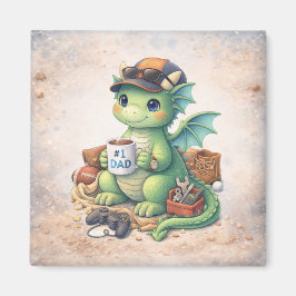 Cute #1 Dad Dragon Magnet – Adorable Father’s Day