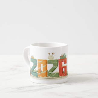 Cute 2026 New Year's Espresso Mug Espressotasse