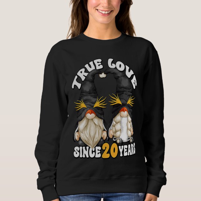 Cute 20th Wedding Anniversary Gnomes For Penguin M Sweatshirt (Vorderseite)