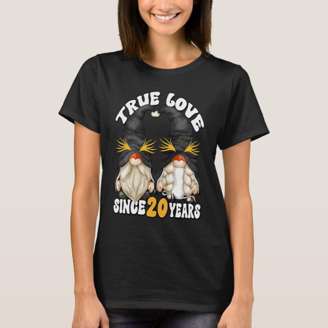 Cute 20th Wedding Anniversary Gnomes For Penguin M T-Shirt (Vorderseite)