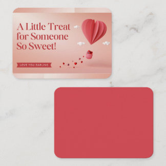 Cute 3D Heart Hot Air Balloon Valentine's Day Card Platzkarte