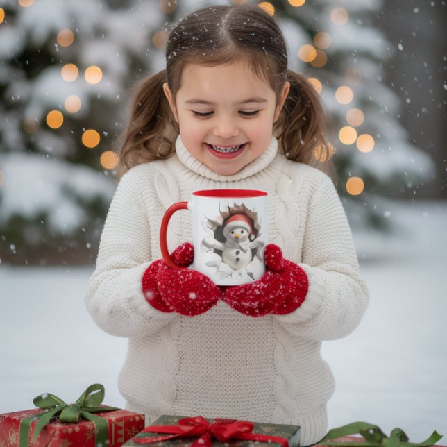 Cute 3D Snowman Mug Tasse (Von Creator hochgeladen)