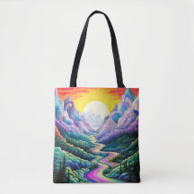 Cute Abstract Scenic Landscape Illustration