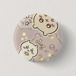 Cute Aesthetic Cream Bear Pin | Minimalist Soft Button