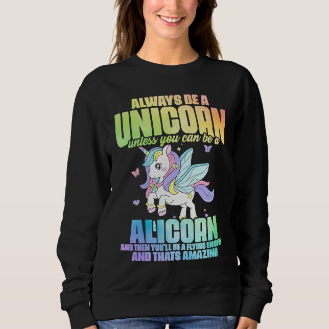 Cute Alicorn Magical Unicorn Fantasy Legendary Cre Sweatshirt (Vorderseite)