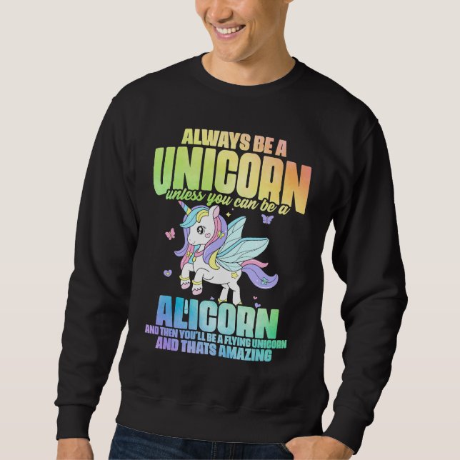 Cute Alicorn Magical Unicorn Fantasy Legendary Cre Sweatshirt (Vorderseite)