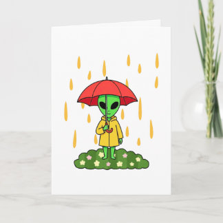 Cute Alien Get Well Soon Card Karte