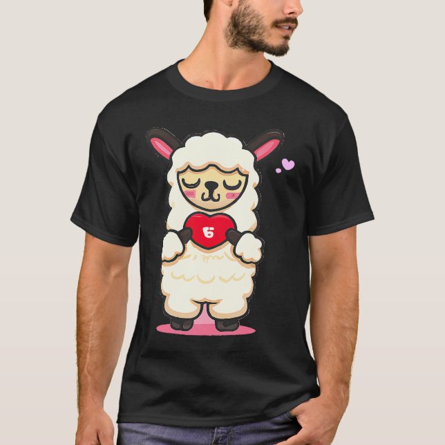 cute Alpaca Lama love for Woman for valentineu2019 T-Shirt (Vorderseite)