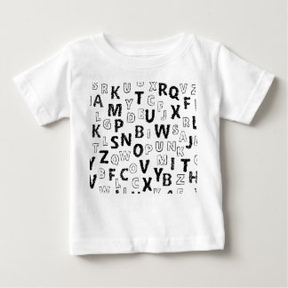 Cute Alphabet Kids T-Shirt | Black & White Letter 