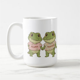 Cute Always Together Crocodile Couple Matching T-S Kaffeetasse