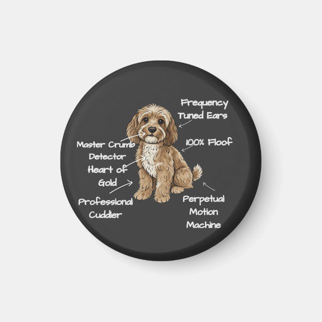 Cute Anatomy of a Cockapoo Dog Lover Gift Magnet (Vorne)