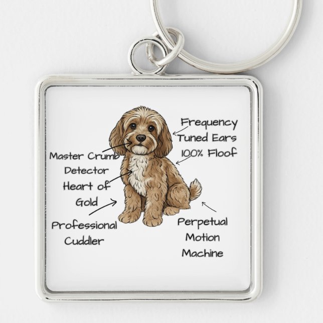 Cute Anatomy of a Cockapoo Dog Lover Gift Schlüsselanhänger (Vorne)