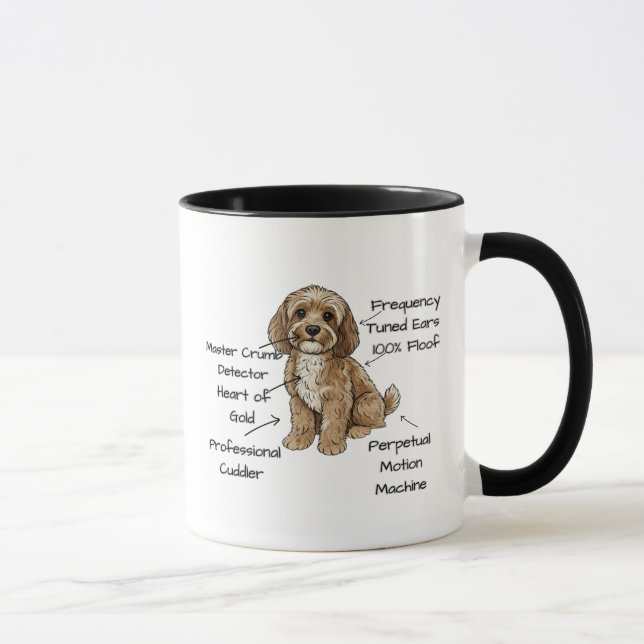 Cute Anatomy of a Cockapoo Dog Lover Gift Tasse (Rechts)