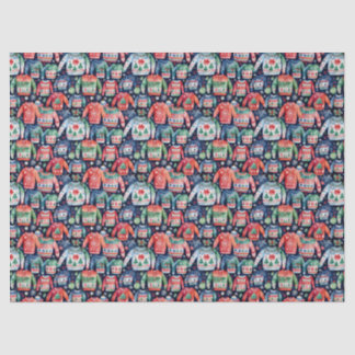 Cute and Festive Christmas Sweaters in Watercolor Seidenpapier