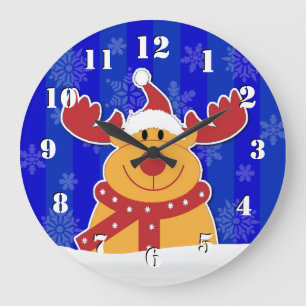 Cute and Fun Christmas Große Wanduhr