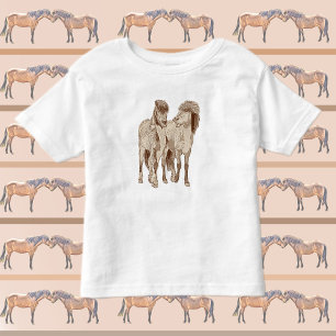 Cute and fun Icelandic horses Kleinkind T-shirt