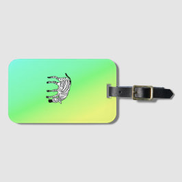 Cute and Happy Kenya Zebra Birthday Gepäckanhänger