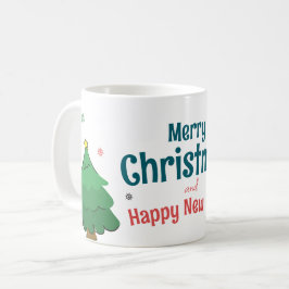 Cute and Joy Draw Litte Tree Merry Christmas  Kaffeetasse