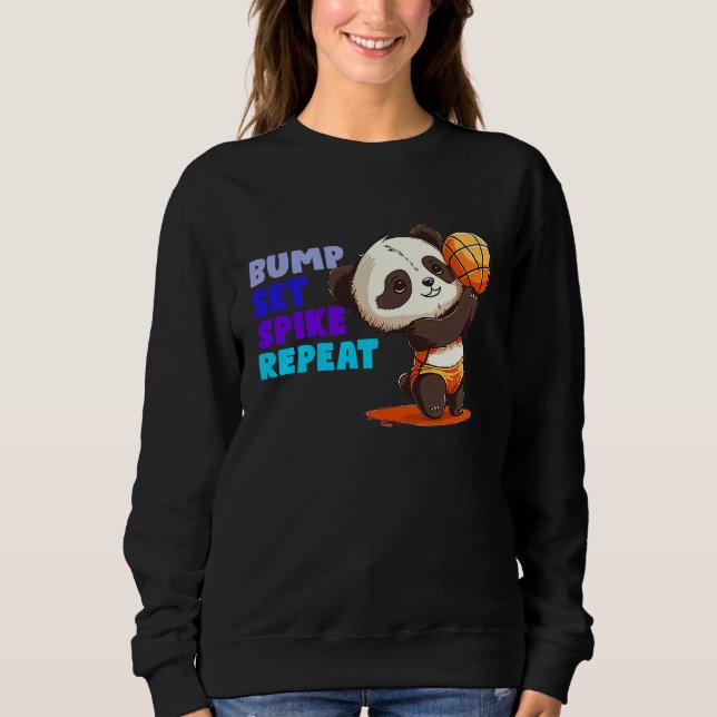 Cute and  Volleyball Baby Panda Sweatshirt (Vorderseite)