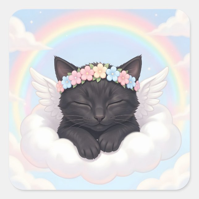 cute angel kitty stickers (Vorderseite)