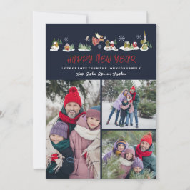 Cute Angel Peace on Earth Photo New Year 3 Photos Feiertagskarte