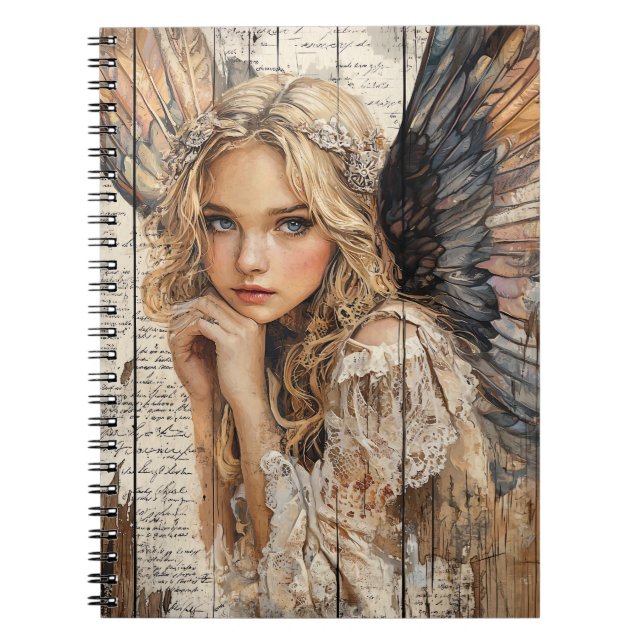 Cute Angel Spiral Notebook Notizblock (Vorderseite)