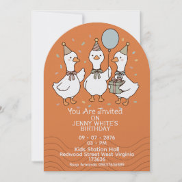 Cute Animal | Ducks Birthday Invitation  Einladung