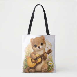 Cute Animal Guitar Tote Bag Kawaii Music