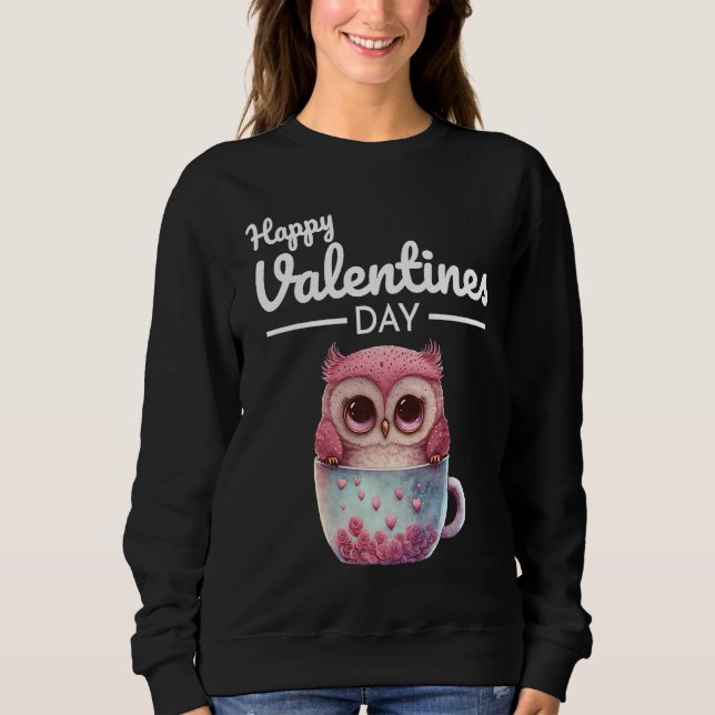 Cute Animal Heart Panda  Happy Valentine Day  27 Sweatshirt (Vorderseite)