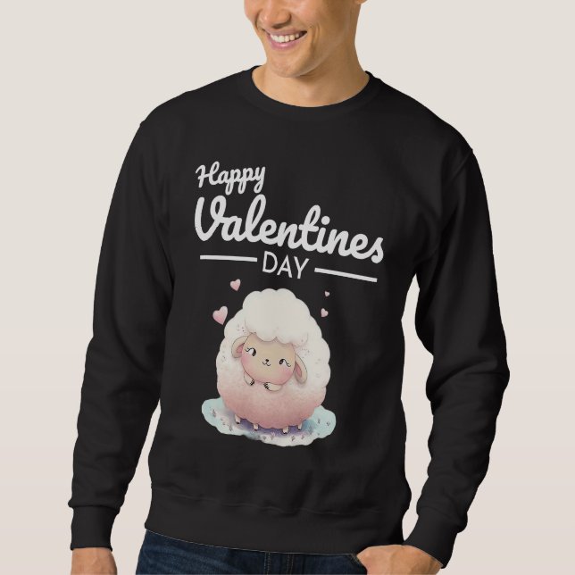 Cute Animal Heart Panda  Happy Valentine Day  34 Sweatshirt (Vorderseite)