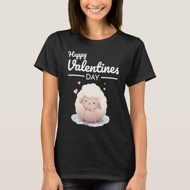 Cute Animal Heart Panda  Happy Valentine Day  34 T-Shirt (Vorderseite)