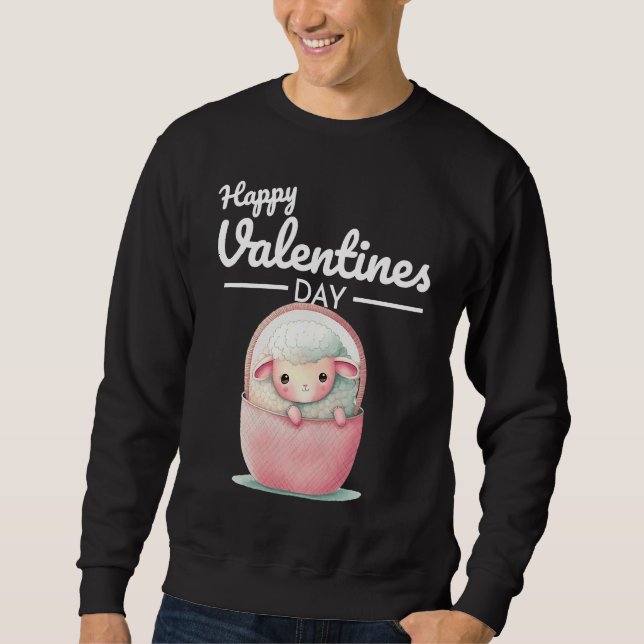 Cute Animal Heart Panda  Happy Valentine Day  37 Sweatshirt (Vorderseite)