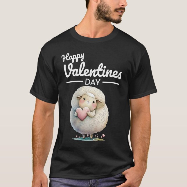 Cute Animal Heart Panda  Happy Valentine Day  37 T-Shirt (Vorderseite)