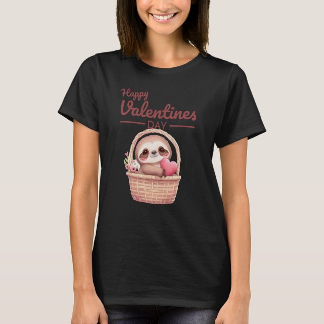 Cute Animal Heart Panda Happy Valentine Day  38 T-Shirt (Vorderseite)