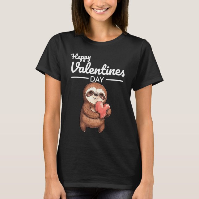 Cute Animal Heart Panda  Happy Valentine Day  4 T-Shirt (Vorderseite)