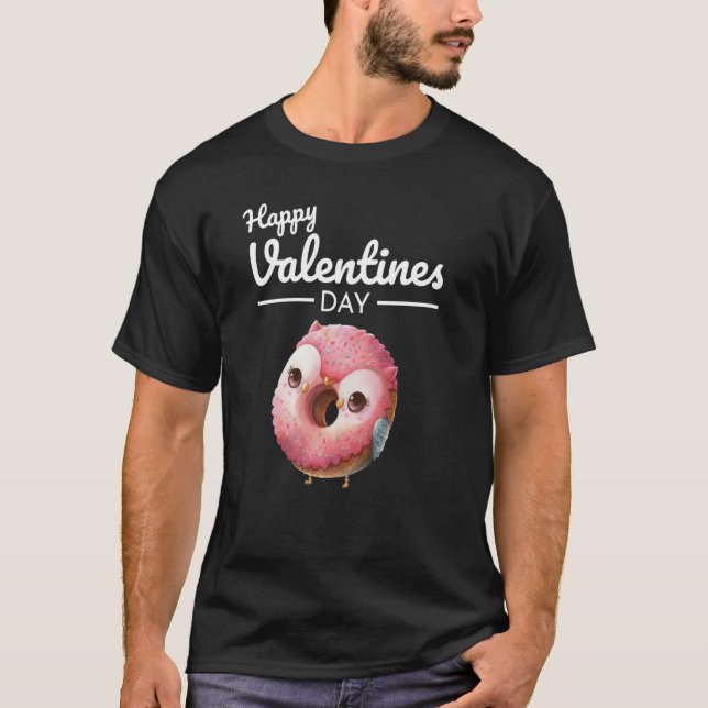 Cute Animal Heart Panda Happy Valentine Day  57 T-Shirt (Vorderseite)