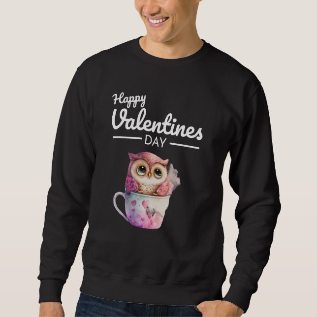 Cute Animal Heart Panda Happy Valentine Day  74 Sweatshirt (Vorderseite)