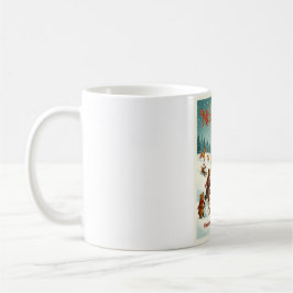 Cute Animals Celebrating Christmas in Snow Kaffeetasse