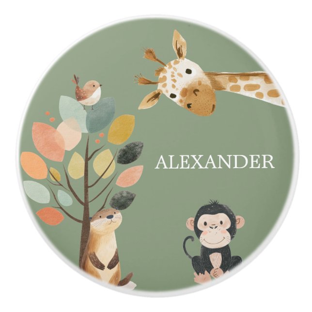 Cute Animals Ceramic Knob Keramikknauf (Vorderseite)