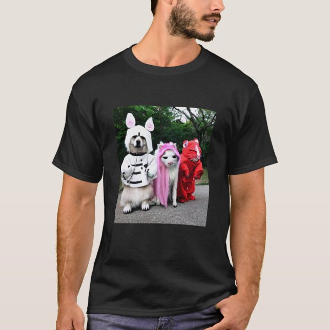 Cute Animals Cosplay T-Shirt (Vorderseite)