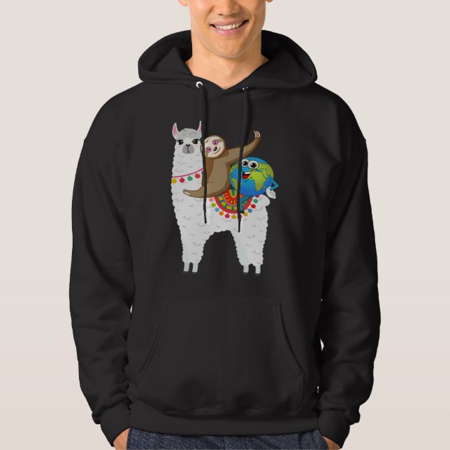 Cute Animals Earth Day Hoodie (Vorderseite)