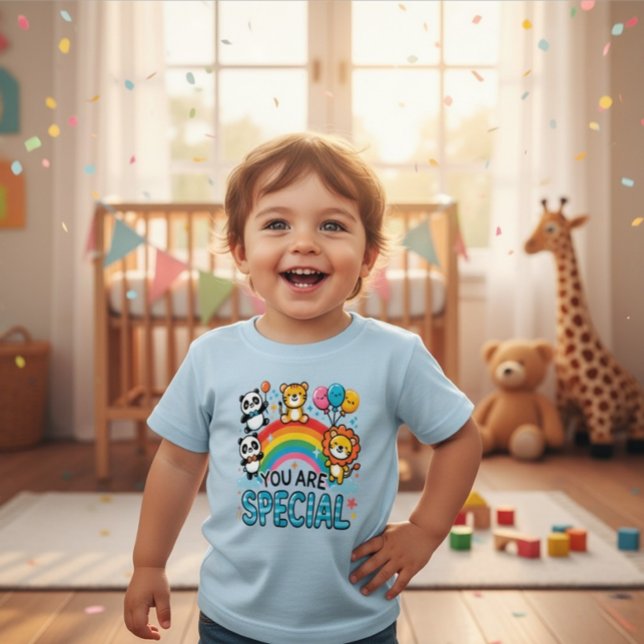 Cute Animals Rainbow Special Toddler Infant Baby T-shirt (Von Creator hochgeladen)