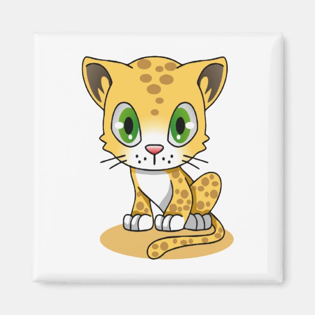 Cute Animated leopard Magnet (Vorne)