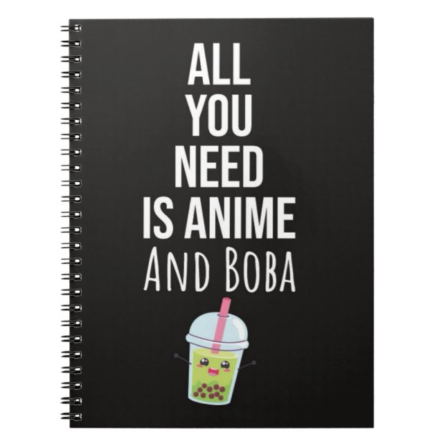 Cute Anime Boba Gifts Bubble Tea Otaku Kawaii Notizblock (Vorderseite)